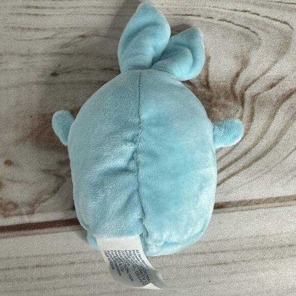 Walgreens Blue Bunny Plush Stuffed Animal w/ Reversible Sequins Belly- 7" Long - Picture 2 of 3